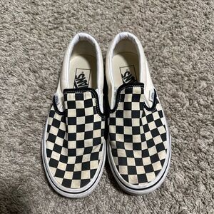 Vans Black and White Checkerboard Slip-Ons